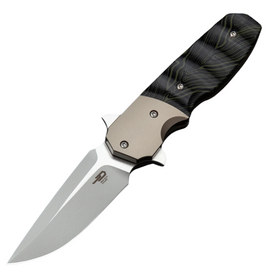 Bestech Freefall Bronze Titanium/Black-Green G10, Stonewashed/Satin CPM S35VN by Jason Clark Knife (BT2007A)