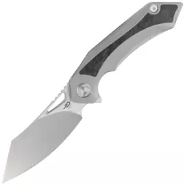 Bestech Knife Kasta Grey Titanium / Marble Carbon Fiber, Mirror Stonewash M390 by Kombou (BT1909A)