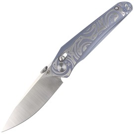 Bestech Knife Mothus Blue Titanium, Satin M390 by Kombou (BT2206A)