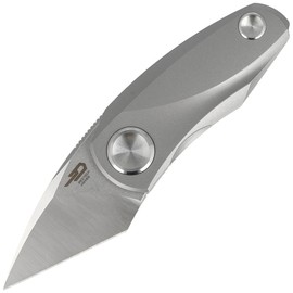 Bestech Knife Tulip Frame Lock Grey Titanium, Stonewash / Satin M390 by Ostap Hel (BT1913A)
