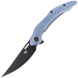 Bestech Marukka Blue Titanium, Black Stonewashed M390 by Kombou Knife (BT2002B)