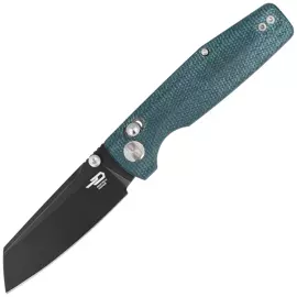 Bestech Slasher Knife Blue Micarta, Black Stonewashed D2 (BG43C-2)