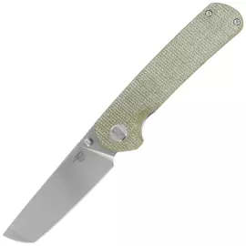 Bestech Sledgehammer Beige Micarta, Satin /  Stonewashed D2 knife (BG31D)