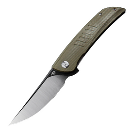 Bestech Swift Green Micarta, Satin/Black D2 Knife (BG30A-2)