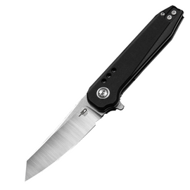 Bestech Syntax Black G10, Stonewashed/Satin 14C28N by Todd Knife and Tool (BG40A)