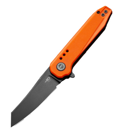 Bestech Syntax Orange G10, Black Stonewashed 14C28N by Todd Knife and Tool (BG40C)