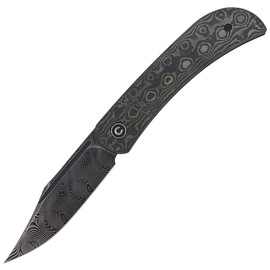 CIVIVI Appalachian Drifter Yellow G10/Rose Pattern Carbon Fiber, Damascus (C2015DS-3)