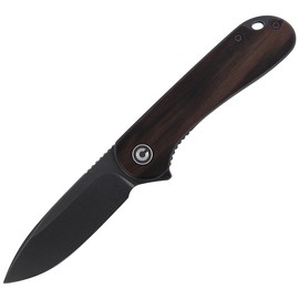 CIVIVI Knife Elementum Flipper Ebony Wood, Black Stonewashed (C907W)