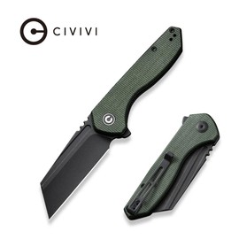 Civivi ExOne Green Canvas Micarta, Black Stonewashed Nitro-V by Brian Brown Knife (C23036-3)