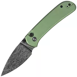 Civivi Knife Qubit Green Aluminum, Black Damascus (C22030E-DS1)