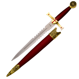 Decor Habitat Templar Dagger, Red ABS, Satin (S0210RD)