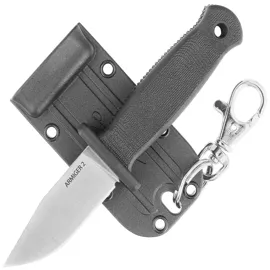 Demko Armiger 2 Clip Point Black Thermal Plastic Rubber, Stonewashed 4034SS by Andrew Demko Knife (ARM2-4034SS-CP)