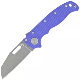 Demko Knife AD20.5 Shark Foot Blue #2 G10, Stonewashed CPM 20CV by Andrew Demko (205-20CV-BLUG10-SF)