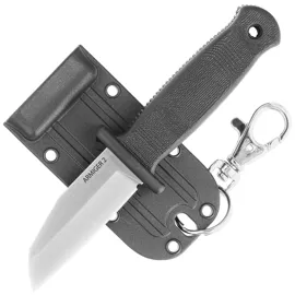 Demko Knife Armiger 2 Shark Foot Black Thermal Plastic Rubber, Satin 4034SS by Andrew Demko (ARM2-4034SS-SF)