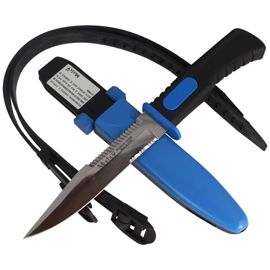 Diver Knife Muela Black-Blue 140mm (SUB-14.3)