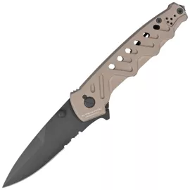 Extrema Ratio Caimano Nero N.A. Tactical Mud Aluminum Knife, Black MIL-C N690 (04.1000.0166/BLK/TM)