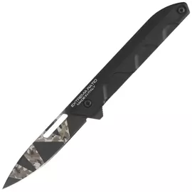Extrema Ratio Ferrum T Black Warfare Aluminium, Geotech Camo N690 Knife (04.1000.0367/BDW/BLK)