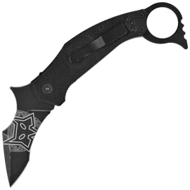 FOX Knife Moa Black G10, Black Stonewashed N690Co by Jared Wihongi (FX-653)