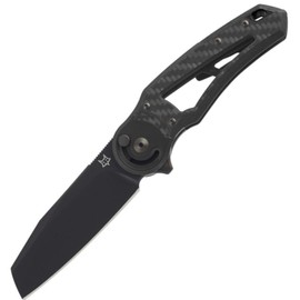 Fox Metamorphosis Black 3K Carbon Fiber Knife, Black PVD M390 (FX-556-A4)