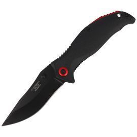 Herbertz CJH Black Fiber Glass Knife, Red HW, Black 420 (588712 - ART000402)