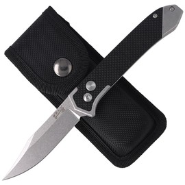 Herbertz Selektion Automatic Knife Black G10/Steel, Stonewashed 440A (53040)