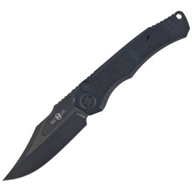 Heretic Wraith V4 Auto Tactical Aluminum/3M, Black DLC MagnaCut Automatic Knife by Tony Marfione Jr. (H002-6A-T)