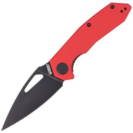 Kubey Knife Coeus, Red G10, Dark Stonewashed D2 (KU122H)
