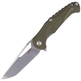 Kubey Knife Dugu, Green G10, Stonewashed (KU210B-1)