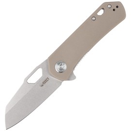 Kubey Knife Duroc Tan G10, Bead Blasted AUS-10 by Colin Maisonpierre (KU332K)