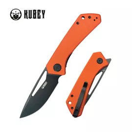 Kubey Thalia Knife Orange G10, Blackwashed 14C28N (KU331O)