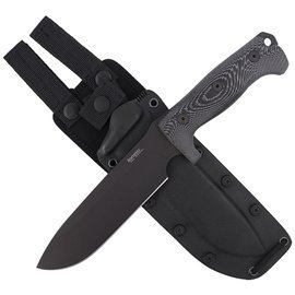 LionSteel Black Micarta, Fixed Black Blade (M7 MB)