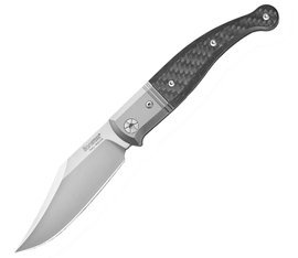 LionSteel Gitano Carbon Fibre, Satin Blade Knife (GT01 CF)