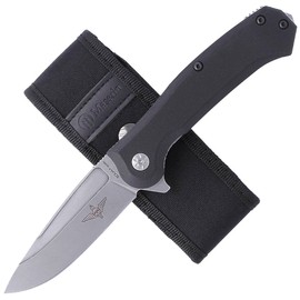 Maserin Police 680 Black G10, Stonewashed N690 by Nicolai Lilin Knife (680/G10N)