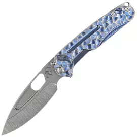 Medford Knife Infraction Blue/Silver 'Titanium „Peaks and Valleys'', Tumbled S45VN by Greg Medford