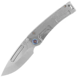 Medford Marauder-H D/P Knife Tumbled Titanium, Flamed HW/Clip, NP3 Breaker, Tumbled S45VN by Greg Medford (MK045STD-01TM-TFCF-BN)