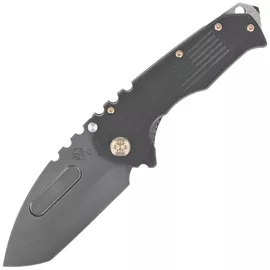 Medford Praetorian Scout M/P Tanto, Black G10 Handle, Bronze HW, DLC Clip, DLC Breaker, DLC D2 by Greg Medford (MKM30DPT-0808-T1CP-BP)