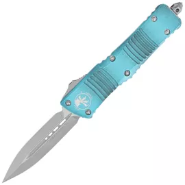 Microtech Combat Troodon D/E Weathered Turquoise Aluminium, Apocalyptic M390 by Tony Marfione OTF automatic knife (142-10APWTQ)