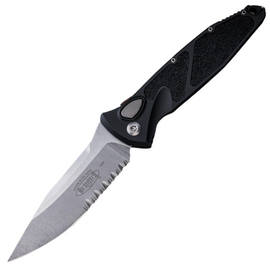 Microtech Socom Elite Auto S/E Black Aluminum, Stonewashed P/S M390 by Tony Marfione Knife (160A-11)