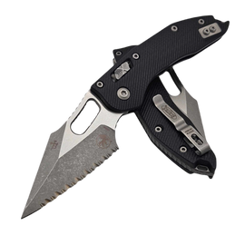 Microtech Stitch S/E Knife Fluted Black G10, Apocalyptic F/S M390MK by Borka Blades and Tony Marfione (169RL-12APFLGTBK)