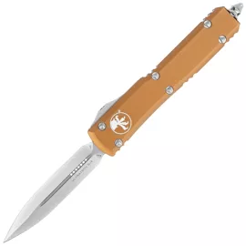 Microtech Ultratech D/E OTF Knife Tan Aluminum, Stonewashed M390 by Tony Marfione (122-10TA)