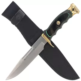 Muela Ranger-14GS Green Pakka Wood, Satin X50CrMoV15 knife