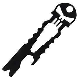 Multi-Tool Barbaric Skull Tool Card, Black Stainess Steel (39042)