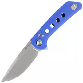 Reate PL-XF-13 Knife Blue G10, Stonewashed Nitro-V