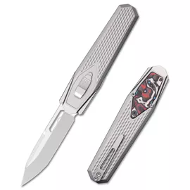 Remette Swordfish Titanium / Red Blue Carbon Fiber, Pearlescent M390 (ZL101A3)