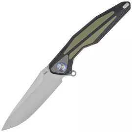 RikeKnife Tulay Integral Black G10 / OD Green G10 Inlay, Satin 154CM (TULAY-BOG)