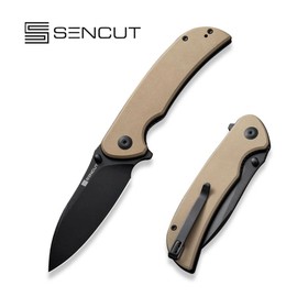 Sencut Borzam Tan G10, Black 9Cr18MoV Knife (S23077-2)