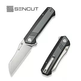 Sencut Draxor Gray/Black G10 Knife, Satin 9Cr18MoV (S24035-3)