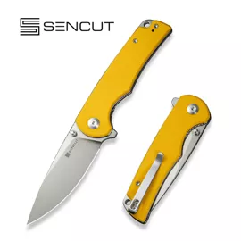 Sencut Praktisk Yellow Coarse G10 Knife, Satin 9Cr18MoV (S24019-2)