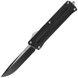 TacKnives TAKCOM Stinger DP Black Aluminum, DLC 154CM OTF automatic knife