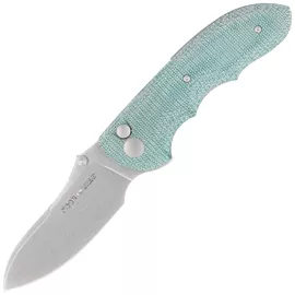 Viper Moon Teal Green Canvas Micarta, Stonewashed MagnaCut by Fabrizio Silvestrelli Knife (V6010TE)